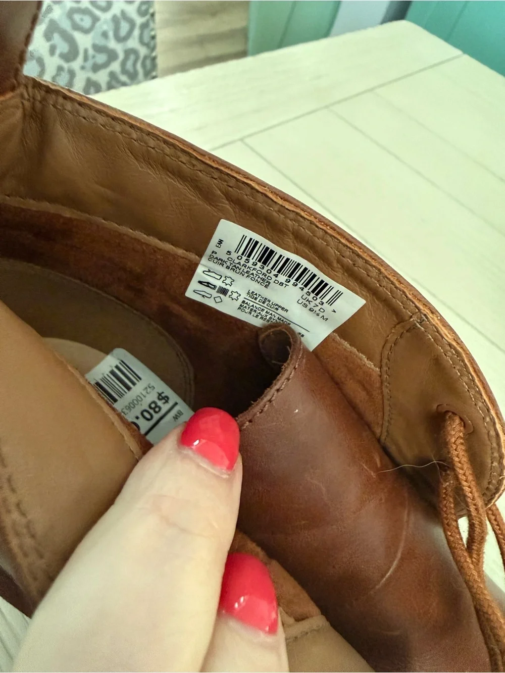 Clark’s Women’s  Brown Leather Wedge Ankle Boots